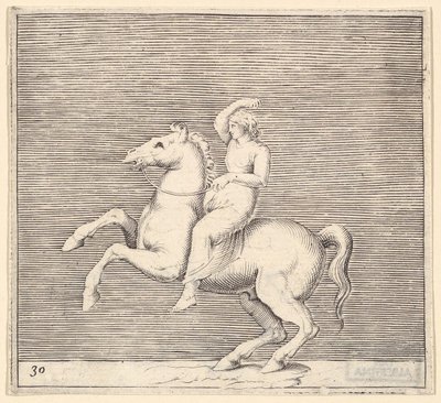 At Yetiştiren Kadın, yayınlanmış ca. 1599-1622. by Unbekannt