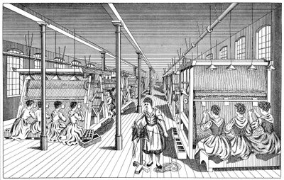 Bir halı fabrikasında çalışan kadın işçiler, c1895 by Unbekannt