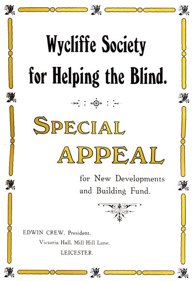 Wycliffe Körlere Yardım Derneği, 1919 by Unbekannt