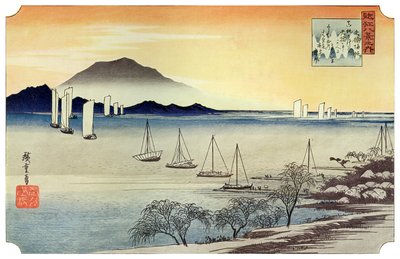 Yabase No Kihan. Fishing Boats Returning to Yabase, c1834 1925 by Unbekannt