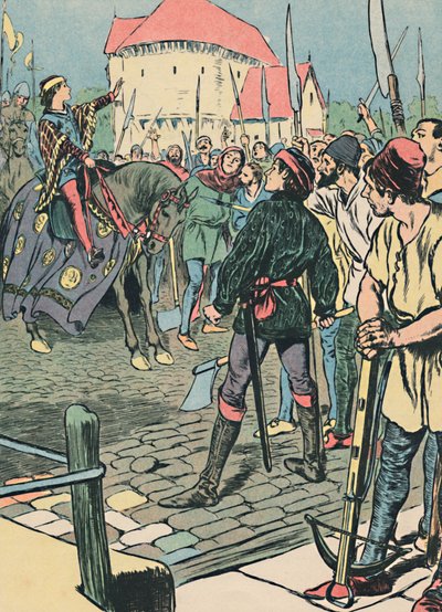 Genç Kral Richard İsyanı Bastırıyor, c1907 by Unbekannt