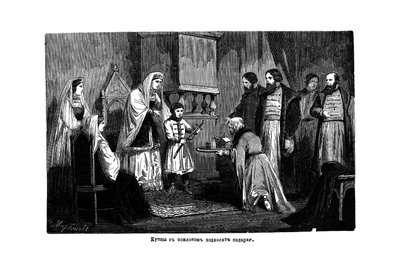 Genç Büyük Peter, tüccarlardan hediyeler alır, 1875 by Unbekannt
