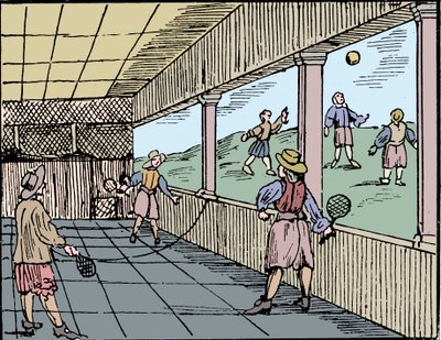 Bir tür tenis oynayan genç erkekler, 16. yüzyıl by Unbekannt