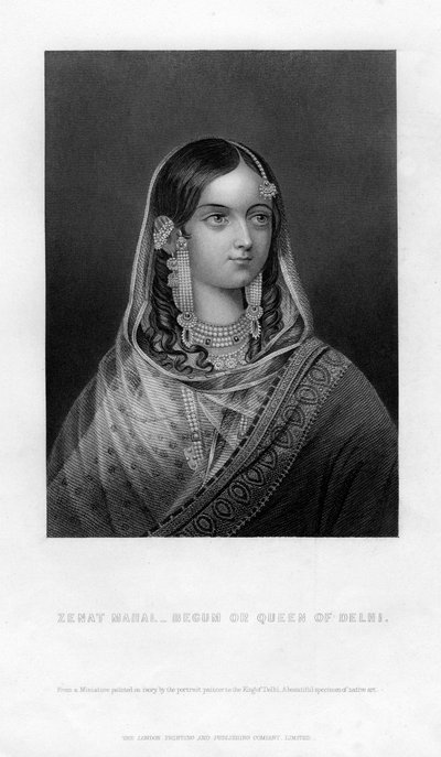 Zenat Mahal - Begüm veya Delhi Kraliçesi, 19. yüzyıl by Unbekannt