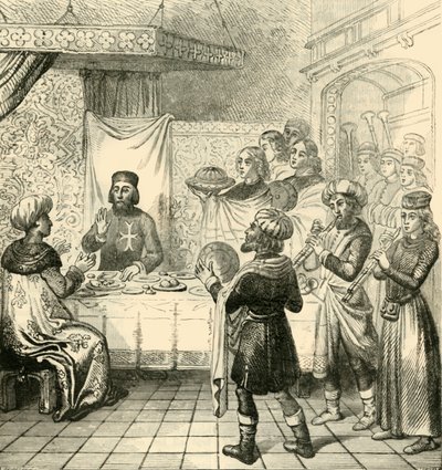 Rodos Büyük Üstadı ile Zizim Yemeği, 1890. by Unbekannt