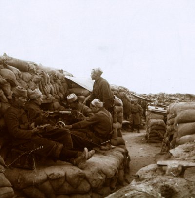 Yser Nehri yakınında Zouaves, Nieuwpoort, Flanders, Belçika, c1914-c1918 by Unbekannt