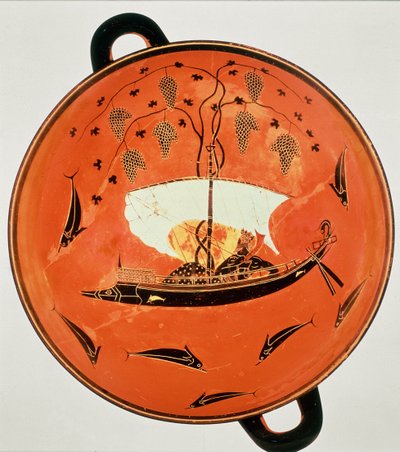 Siyah figür kylix, Dionysos