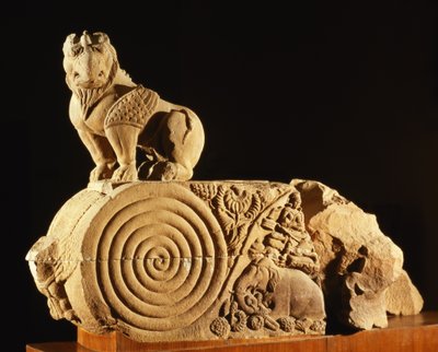 Griffin ile devetüyü kumtaşı arşitrav, Sanchi, MP, MS 1. yüzyılın başlarında by Unbekannt Unbekannt