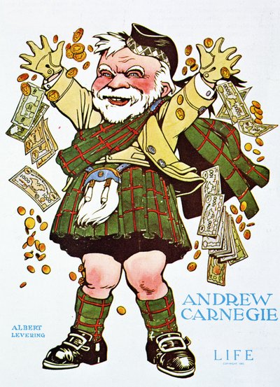 Life Magazine'den Andrew Carnegie'nin karikatürü by Unbekannt Unbekannt