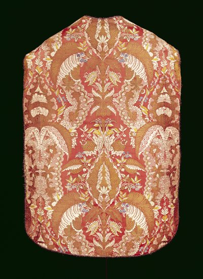 Chasuble, dantel desenli ipek, Fransız, c.1720 by Unbekannt Unbekannt