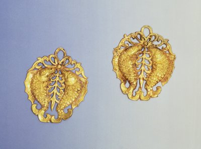 Çin kolye uçları, 17 ayar altın kaplama, Tang Hanedanlığı, MS 618-907 by Unbekannt Unbekannt