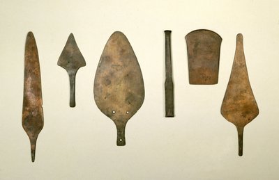 Bakır aletler, Harappa, MÖ 2300-1750 by Unbekannt Unbekannt