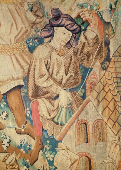 Devonshire Av Halılarından birinden detay, Arras 1425-50 by Unbekannt Unbekannt