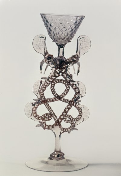 Facon de Venise ejderha saplı kadeh, 17. yüzyıl by Unbekannt Unbekannt