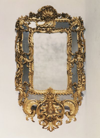 George II oyma yaldızlı ayna, 18. yüzyılın ortalarında by Unbekannt Unbekannt