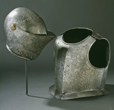 Kask ve zırh, c.1620 (çelik) by Unbekannt Unbekannt