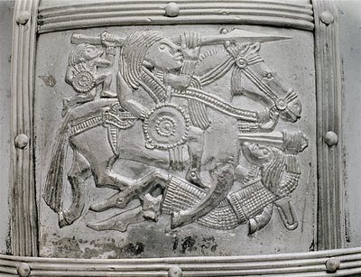 Sutton Hoo Hazinesinden miğfer parçası, MS 7. yüzyıl by Unbekannt Unbekannt