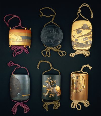 Inro Cases, 19. yüzyıl (yaldızlı ve cilalı) by Unbekannt Unbekannt