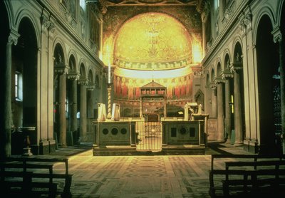 San Clemente Ana Sunağının İç Görünümü, Roma, İtalya by Unbekannt Unbekannt