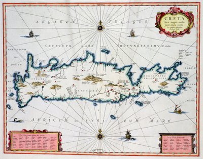 Abraham Ortelius (1527-98) tarafından hazırlanan Girit Adası