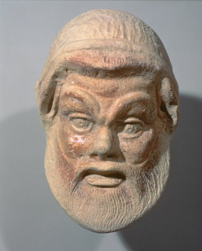 Bir tiyatronun dışından maske, MÖ 3. yüzyıl by Unbekannt Unbekannt