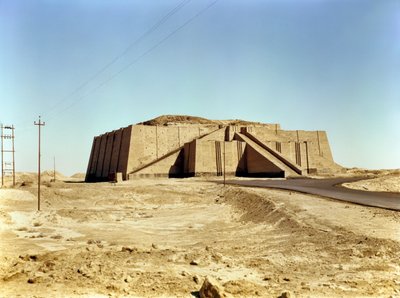 Zigguratın kuzeydoğu cephesi, MÖ 2100 dolayları (fotoğraf) by Unbekannt Unbekannt