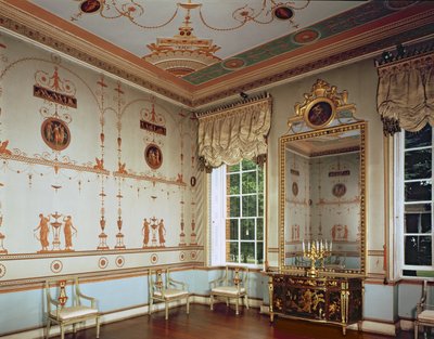 Robert Adam (1728-92) tarafından inşa edilen Osterley Park, Etrüsk Odası, 1761