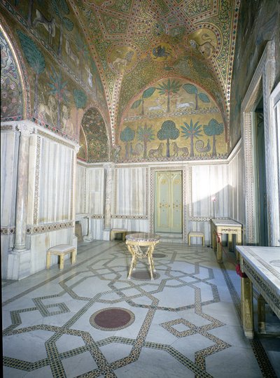Arap ve Bizans ustaları tarafından Sala di Ruggero, Palazzo dei Normanni, Palermo, İtalya by Unbekannt Unbekannt