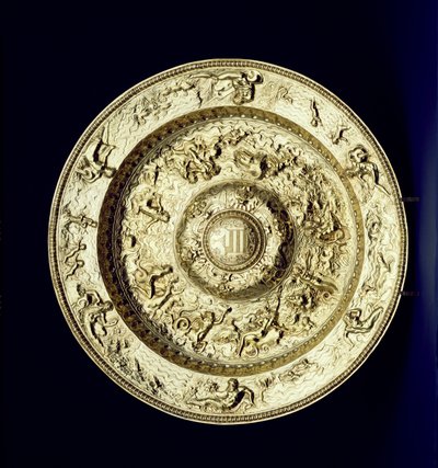 Gümüş yaldızlı lavabo, kabartmalı, oyulmuş ve oyulmuş, Fransızca, c.1560-83 by Unbekannt Unbekannt