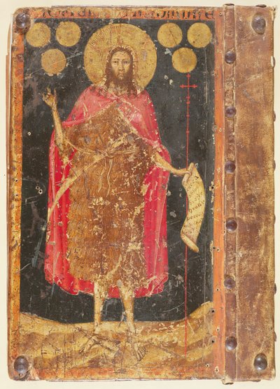 Altın Florinli St. John the Baptist, Coiners Loncası Anayasası ve Tüzüğünün kapağından, c.1380 by Unbekannt Unbekannt