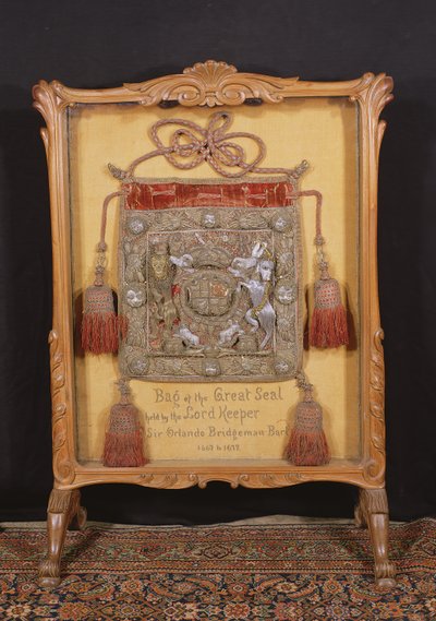 Lord Keeper, Sir Orlando Bridgeman (1667-72) tarafından tutulan Büyük Mühür Torbası by Unbekannt Unbekannt