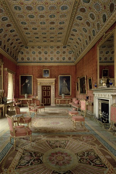 The Red Drawing Room, Syon House, Middlesex (ayrıca bkz. 24620) by Unbekannt Unbekannt