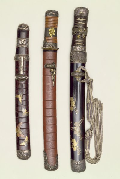 Meiji dönemine ait üç Aikichi Tanto (kılıç), 19. yüzyılın sonlarında by Unbekannt Unbekannt