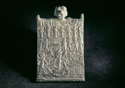 00362 Cehennem Plaketi, Mezopotamya'dan Lamashtu, Neo-Asur'a karşı komployu betimliyor, MÖ 1700 dolayları (bronz) by Unbekannt