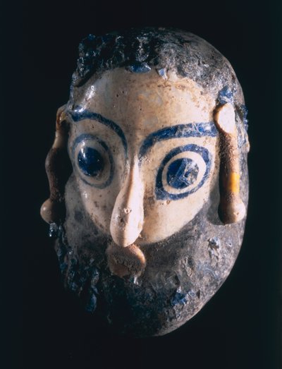 00367 Sakallı başlı kolye, Kartaca, Tunus, Fenike, MÖ 4.-3. yy (kum çekirdekli cam) by Unbekannt