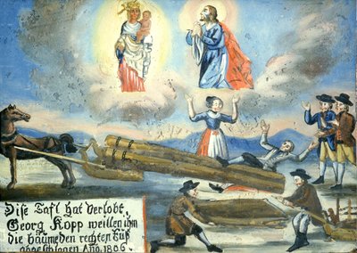 1806 adak resmi, yaralanma, ahşap işleri, Neukirchen Kutsal Kan Hac Müzesi