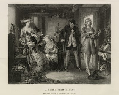 Midas'tan bir Sahne, Büyük Britanya, 1850 dolayları (gravür) by Unbekannter Künstler