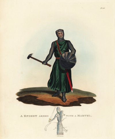 Martel ile silahlanmış bir şövalye by Unbekannter Künstler