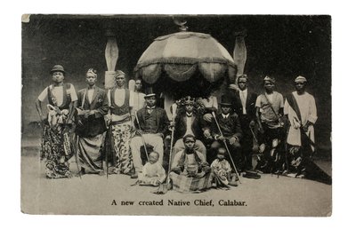 Yeni oluşturulan Yerli Şef, Calabar, Nijerya, c.1910 (lito) by Unbekannt