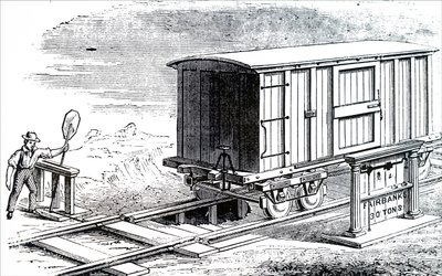 Bir platform tartı makinesi. by Unbekannt