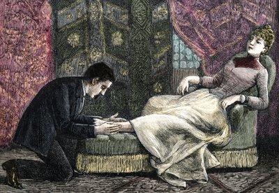 Burkulma muzdarip genç bir kadın doktoru tarafından masaj yapılır. by Unbekannter Künstler
