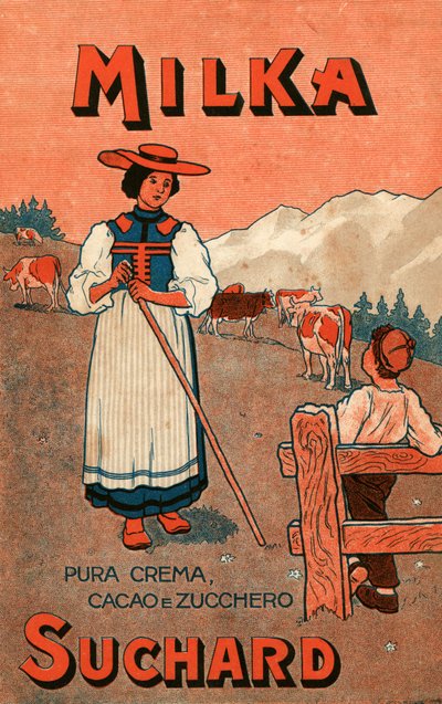 Krem çikolata Milka de Suchard reklamı, 20. yüzyıl başı (poster) by Unbekannter Künstler