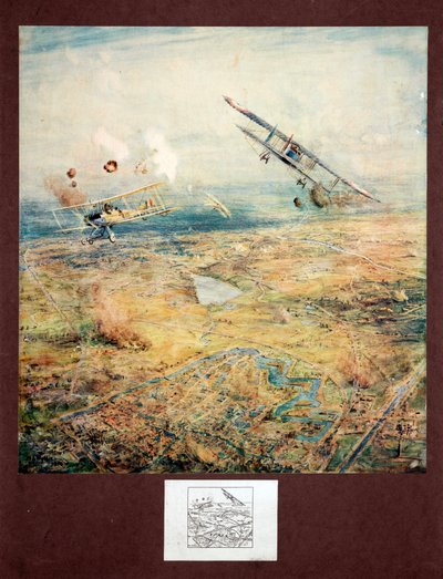 Ypres, Belçika üzerinde hava savaşı by Unbekannt