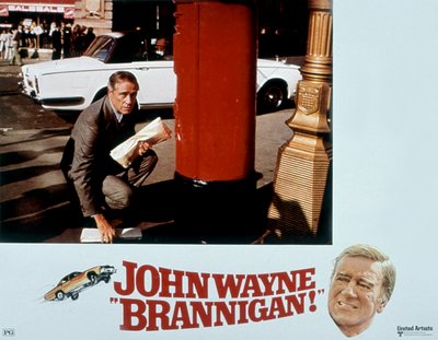 Douglashichok imzalı Brannigan film afişi, başrolünde John Wayne 1975 by Unbekannt