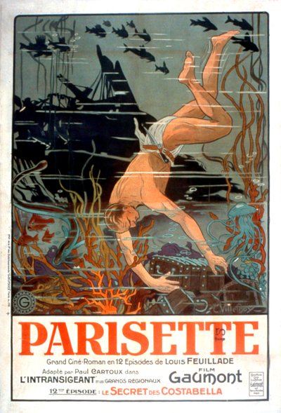 Louis Feuillade tarafından Parisette filminin afişi 1921 sessiz film sessiz film by Unbekannt