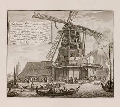 Bir petrol fabrikasında çıkan yangının ardından, Waterland, Hollanda by Unbekannt