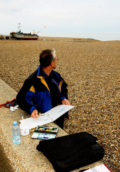 Aldeburgh plajı - suluboya by Unbekannt