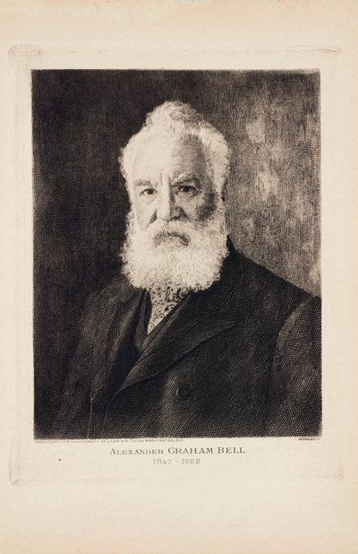 Alexander Graham Bell, İskoç asıllı mucit ve telefon öncüsü by Unbekannt