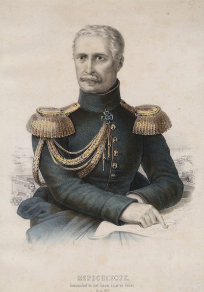 Alexandra Sergeievich Menchikov - Prens Alexander Sergeevich Menshikov by Unbekannt