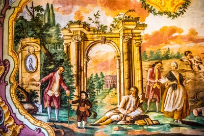 Domenico Carella, Palazzo Ducale, Martina Franca, Apulia, Martina Franca, Apulia, İtalya, Avrupa tarafından fresklerle Arcadia Odası (fotoğraf) by Unbekannter Künstler